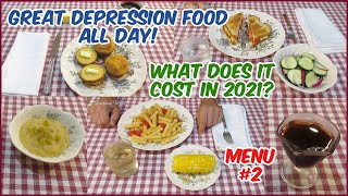 We Ate Depression Era Food ALL DAY Menu 2 💰 What Did It Cost In 2021  Healthy Budget Meals For 2 [upl. by Adnwahsor517]