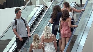 STARING AT STRANGERS ON AN ESCALATOR PRANK [upl. by Breena969]