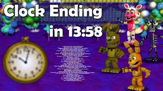 FNAF World  Clock Ending Hard Mode  1358 [upl. by Oramug]