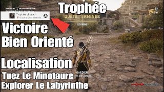 Assassins Creed Odyssey  Trophée  Victoire Bien Orienté  Localisation Minotaure [upl. by Anilyx]