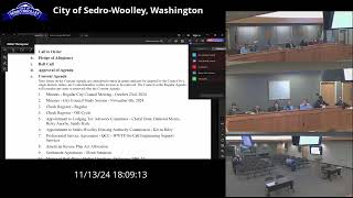 SedroWoolley City Council Meeting for November 13 2024 [upl. by Dickey]