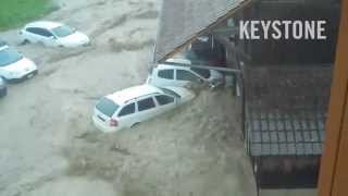 So wütete das Unwetter in Bronschhofen SG  Überschwemmung  Flut  Regen  Gewitter  Unwetter [upl. by Zelig631]