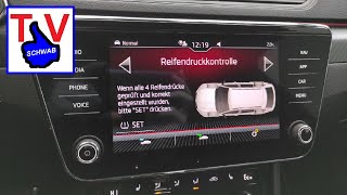 Skoda Reifendruck reset RDKS Warnleuchte  Superb tire pressure reset  zurücksetzen ausschalten [upl. by Storer]