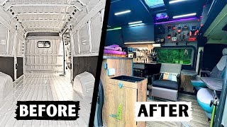 Sophisticated Camper Van Conversion  3 Years Start to Finish [upl. by Lilia]