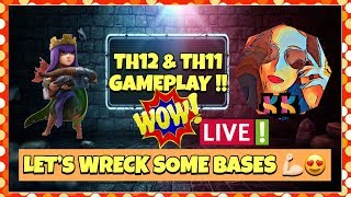 🔴TH12 MAXED TROOPS GAMEPLAY 💪🏻😍 LET’S WRECK SOME BASES [upl. by Ynnattirb176]