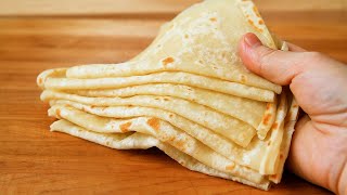 Cook 8 Milk Lavash Breads At Once In 5 Minutes❗ Only 4 Simple Ingredients With No Yeast [upl. by Ataymik]