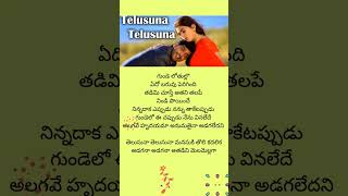 Telusuna Telusuna Sontham song Beautiful Telugu song lyrics Devi Sri Prasad Namita lyrics [upl. by Middle]