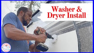 Install tips for Splendide washer and dryer  Jayco Northpoint 377RLBH  POA vlog [upl. by Riba741]