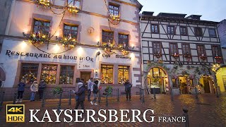 KAYSERSBERG 🇫🇷 🎄Christmas Evening Walk Tour  marché de noël  Alsace France 4K 50p HDR [upl. by Kotz]