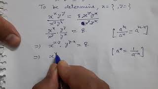 Video day 42 Solve for x and y if xxyy  8 xyyxTheMathVisionWithSaraswat [upl. by Stultz207]