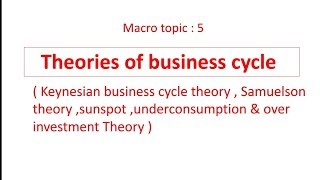 theory of business cycle  Keynes business cycle and samuelson theory [upl. by Enyrb109]