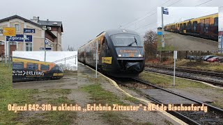 Odjazd 642310 w okleinie „Erlebnis Zittauterquot z RE1 do Bischosferdy [upl. by Pohsib]