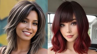 Choppy Layered Bob Haircut Trending Hairstyles 2024 A line Bob Shaggy Bob Hairstyles For Modern [upl. by Niveg177]