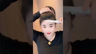 Quick and easy girls hairstyle 💙✂️ Short hair style amplong hair style shorts tutorial tiktok [upl. by Foote]