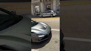 Ferrari F8 Spider Stops At Stop Light In Beverly Hills [upl. by Htezil710]