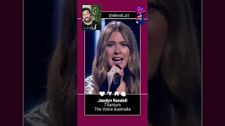 Jaedyn Randell Performs Sias Titanium  The Knockouts  The Voice Australia  SHORT REACTION 🎵😍 [upl. by Ecnarretal]