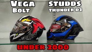 studds thunder vs Vega bolt which is best helmet under 2000 [upl. by Perri582]