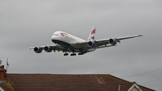 Early morning HEAVIES ONLY 27L low arrivals Myrtle Avenue Planespotting 4K London Heathrow Airport [upl. by Manton]