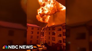 Video shows huge fireball after massive gas explosion in Nairobi [upl. by Adnaval]