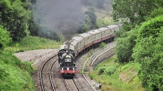 6024 King Edward I storms Sapperton Bank on 1Z24 The Royal Oak  100710 [upl. by Coh]