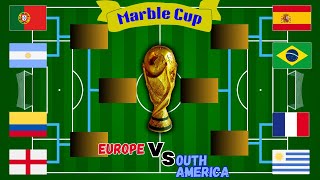 Europe vs South America National Teams Face Off in Marble Football Cup [upl. by Johnnie]