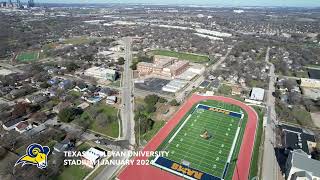 WRA Architects  Texas Wesleyan Stadium  January 2024  Construction Update [upl. by Nowtna422]