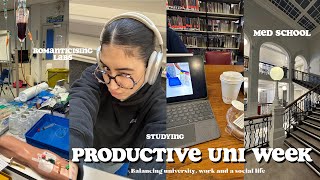 Productive Weekly Vlog ✨🎧 Medical School Studying Balancing a Social Life Hospital Placement [upl. by Gomer]