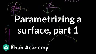 Introduction to parametrizing a surface with two parameters  Multivariable Calculus  Khan Academy [upl. by Acsisnarf]