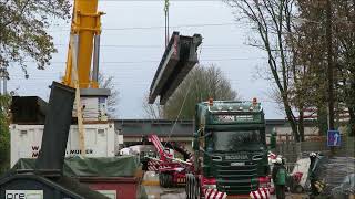 Mobilkran Liebherr LTM 1650 krant 50 Tonnen Brückenteile [upl. by Egedan]