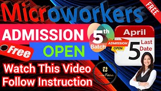 Microworkers Admission Open Free Details Watch Now microworkers workfromhome freelancing [upl. by Sheline]