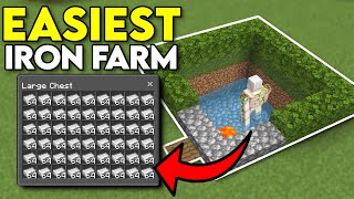 Best IRON Farm Minecraft Bedrock 121 [upl. by Olegnaed151]