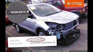 Check IAAI date stamp before buying salvage cars [upl. by Nels]