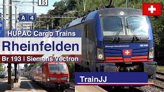 HUPAC Cargo trains Rheinfelden  SBB Cargo International SBB 193 Vectron  DB Cargo Br 193  Br 185 [upl. by Waterman]