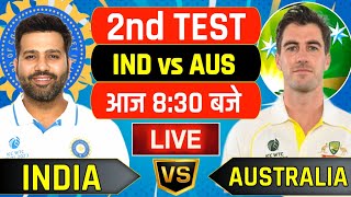 🔴LiveIndia vs Australia 2nd Test Day 2  IND vs AUS  india 5334 Day 2 Stump  Cricket indvsaus [upl. by Mackenie]