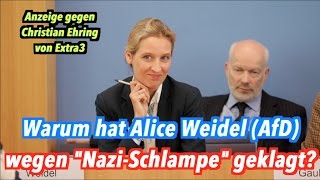 quotNaziSchlampequot Warum hat Alice Weidel AfD Christian Ehring extra3 verklagt [upl. by Felicdad]