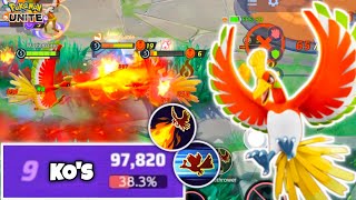 HOOH Flame Thrower  Fly Combo is INSANE  Pokemon UNITE [upl. by Josephina315]