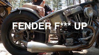 Sportster Chopper Fixing the Hardtail Fender [upl. by Schacker88]