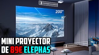 UNBOXING Y PROBANDO MINI VIDEO PROYECTOR ELEPHAS 1080P DE 89€ DE AMAZON  SIEPONLINE [upl. by Nibot]