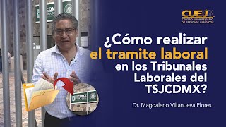 ¿Cómo realizar el tramite en los Tribunales Laborales del TSJCDMX [upl. by Nnaassilem]