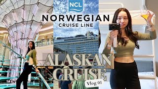 Embark Day amp Day at Sea 🛟  Norwegian Bliss Alaska Cruise 🛳  Day 1 amp 2  Vlog 01 cruisevlog [upl. by Noelle879]