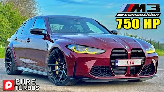 750HP BMW M3 xDrive 330KMH  206MPH  REVIEW on AUTOBAHN NO SPEED LIMIT [upl. by Naugal]