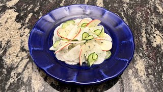 German Salad Recipe  Daikon Radish Salad with Sour Cream Dressing [upl. by Einafpets237]