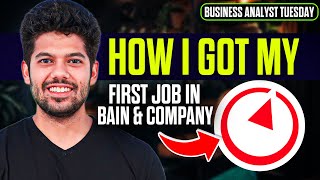 How I got a job at Bain amp Company as Fresher  Management Consulting  Hrithik Mehlawat [upl. by Cally862]