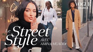 Comment shabillent les Parisiens en automne  Ft Amina Muaddi  LE STREET STYLE  Vogue France [upl. by Ahto]