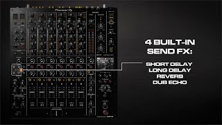 5 How to use builtin SendReturn FX  DJMV10 6channel professional mixer tutorial series [upl. by Dorree]