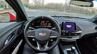 2024 Cadillac CT4V Blackwing 6Speed Manual  POV Driving Impressions [upl. by Achorn]