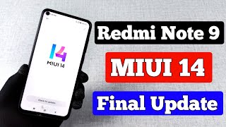 Redmi Note 9 MIUI 14 UPDATE  Final Update [upl. by Major755]