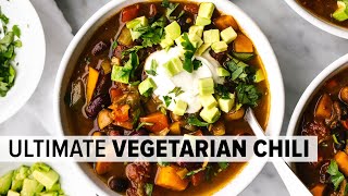 VEGETARIAN CHILI  a healthy onepot vegetarian recipe youll love [upl. by Codi]