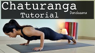 Chaturanga Dandasana for Beginners  Correct Technique  YogBela [upl. by Bianka323]