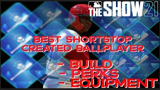 Best Shortstop Created Ballplayer Build  Perks amp Equipment  MLB The Show 21 Pack Opening [upl. by Assirok]